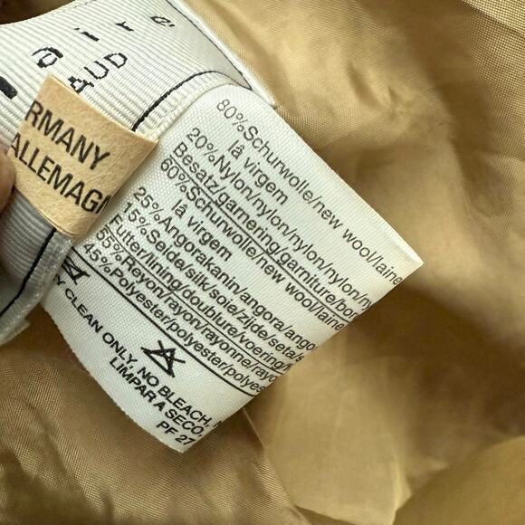 Louis Feraud Contraire wool silk angora tweed cape swing coat jacket plus sz 16 - Picture 4 of 16